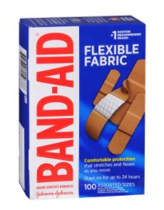 BANDAGE FABRIC FLEXIBLE ASSORTED 100/BX - Cloth: Strip